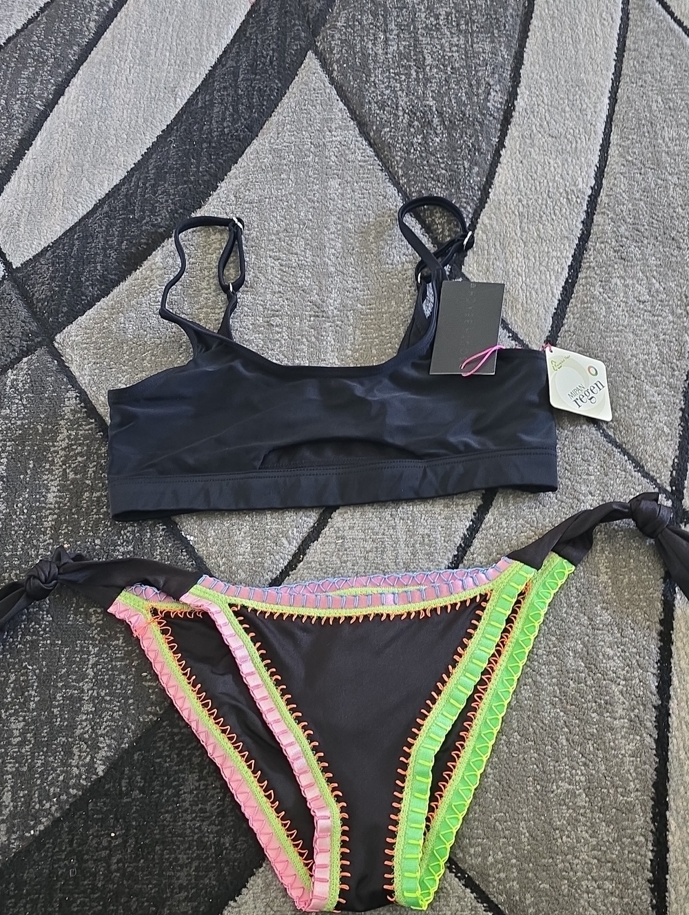 Ferrarini Black Bottoms with Black Top Sz Med Nwt